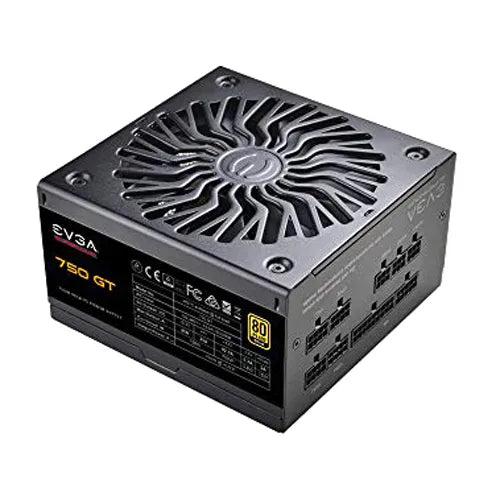 220-GT-0750-Y1 EVGA SuperNOVA 750 GT 750-Watts 100-240V AC 10-5A 60-50Hz Fully Modular Auto Eco Mode 24-Pin ATX Power Supply