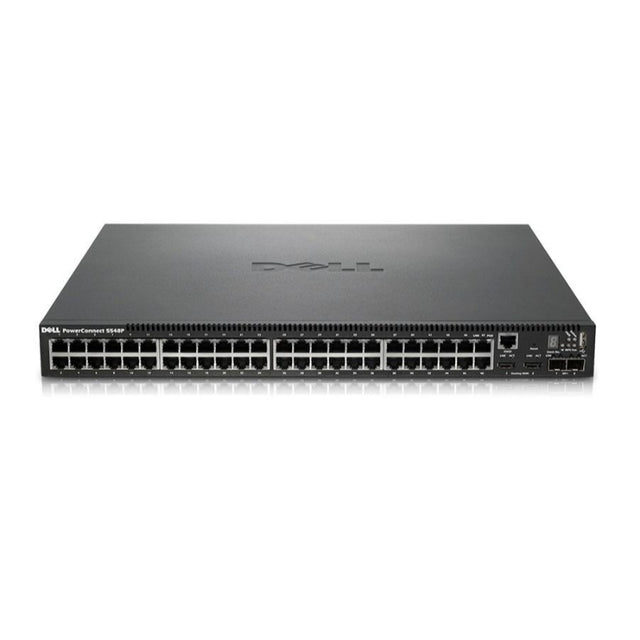 225-0850 - Dell PowerConnect 5548P 48 x Ports PoE+ 10/100/1000Base-T + 2 x SFP+ Ports Layer2 Managed 1U Rack-mountable Gigabit Ethernet Network Switch