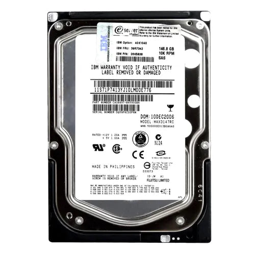 26K5838 IBM 146GB 10000RPM SAS 3Gb/s Hot Swappable 3.5-Inch Hard Drive