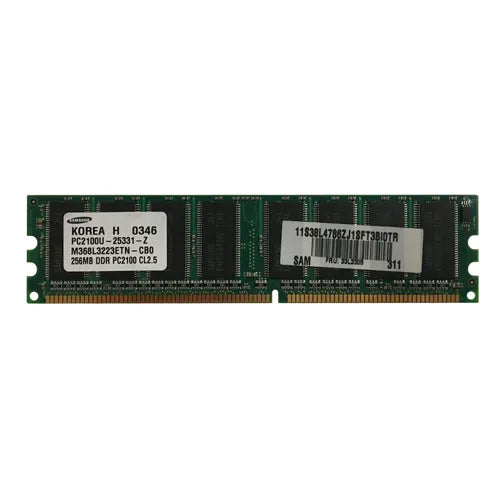 33L3305 IBM 256MB DDR-266MHz PC2100 Non-ECC Unbuffered UDIMM CL2.5 1Rx8 2.5V 184-Pin Memory Module