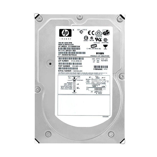364321-002 HP 300GB 10000RPM Ultra320 SCSI LVD 68-Pin Hot-Pluggable 3.5-inch Hard Drive