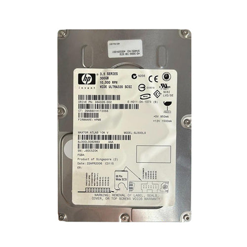 364326-002 HP 300GB 10000RPM Ultra320 SCSI 8MB Cache LVD 68-Pin 3.5-inch Hard Drive