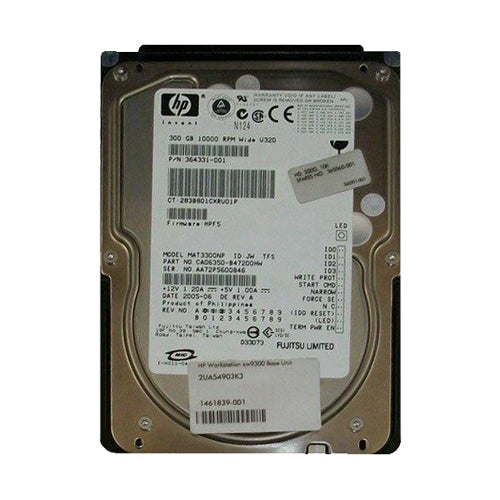 364331-001 HP 300GB 10000RPM Ultra320 SCSI 8MB Cache LVD 68-Pin 3.5-inch Hard Drive