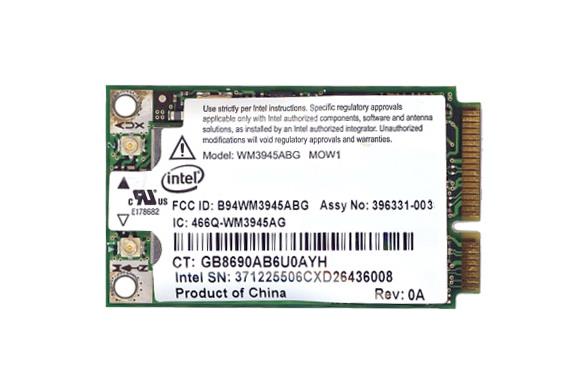 396331-003N HP Broadcom 3945ABG Mini PCI-Express 802.11A/B/G Wireless Lan (WLAN) Network Interface Card for HP DV9000/DV2000 Series Notebooks