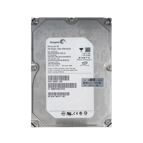 397377-007 HP 750GB 7200RPM SATA 1.5Gb/s Hot-Swappable 3.5-inch Midline Hard Drive