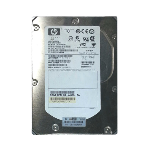 404670-013 HP 300GB 15000RPM Ultra320 SCSI 16MB Cache Hot-Pluggable LVD 80-Pin 3.5-inch Hard Drive