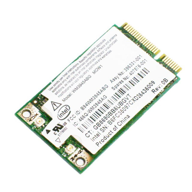 407575-001N HP Broadcom 3945ABG Mini PCI-Express 802.11a/b/g Wireless LAN (WLAN) Network Interface Card for 6910P NC6400 NW9440 NX9420 Notebooks