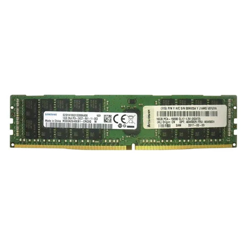 46W0829-OEM OEM 16GB DDR4-2400MHz PC4-19200 ECC Registered RDIMM CL17 2Rx4 1.2V 288-Pin Memory Module