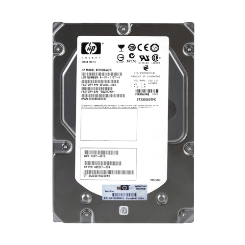 495277-004 HP 300GB 15000RPM Fibre Channel 4Gb/s Dual Port 3.5-inch Hard Drive for StorageWorks