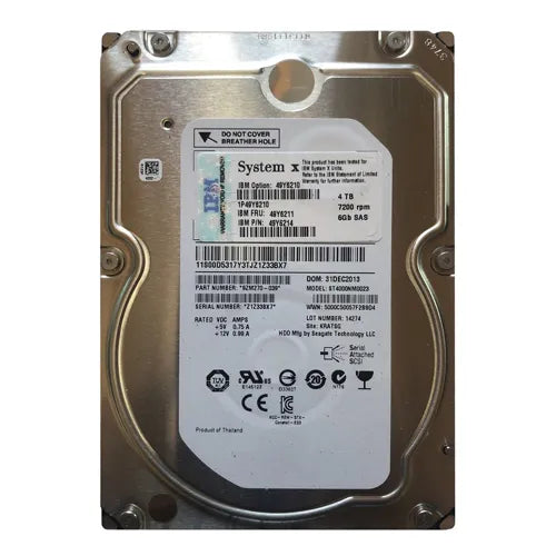 49Y6214 IBM 4TB 7200RPM Near Line SAS 6Gb/s Hot-Swappable 3.5-Inch Hard Drive