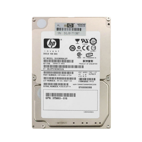504015-003 HP 300GB 10000RPM SAS 3Gb/s SFF Hot-Pluggable Dual Port 2.5-inch Hard Drive for Gen1 to Gen7 ProLiant Servers
