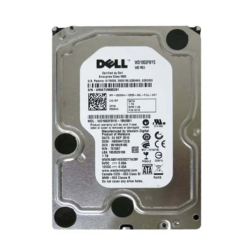 50XV4 Dell 1TB 7200RPM SATA 3Gb/s Hot-Pluggable 3.5-Inch Hard Drive with Tray for PowerEdge Server & PowerVault Storage Array