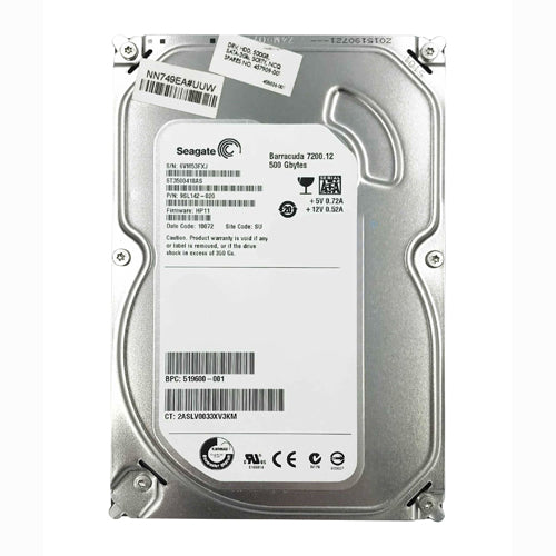 519600-001 HP 500GB 7200RPM SATA 3Gb/s 3.5-inch Hard Drive