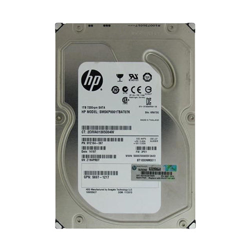 5697-1217 HP 1TB 7200RPM SATA 6Gb/s 64MB Cache Hot Pluggable 3.5-inch Hard Drive with Bracket for 3PAR StoreServ