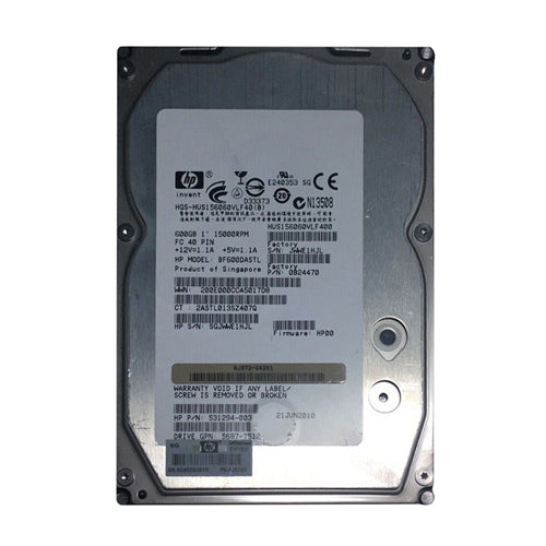 5697-7512 HP 600GB 15000RPM Fibre Channel 4Gb/s 16MB Cache Hot-Pluggable Dual Port 3.5-inch Hard Drive