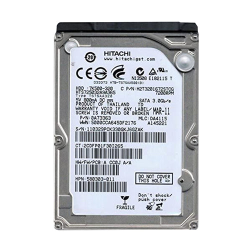580303-011 HP 320GB 7200RPM SATA 3Gb/s 16MB Cache 2.5-inch Hard Drive