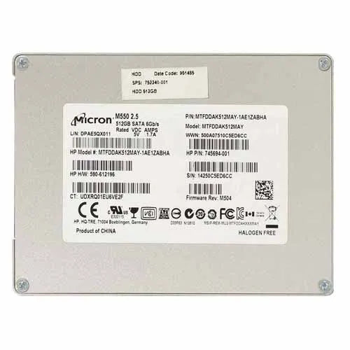 590-612196 HP 512GB SATA 6Gb/s Solid State Drive
