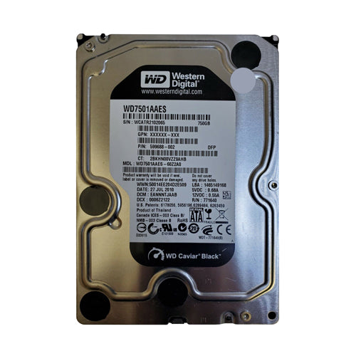599688-002 HP 750GB 7200RPM SATA 3Gb/s 32MB Cache 3.5-inch Hard Drive