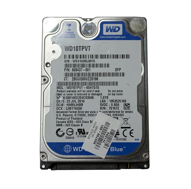 1TB 5200RPM SATA 3Gb/s 16MB Cache 2.5-inch Hard Drive
