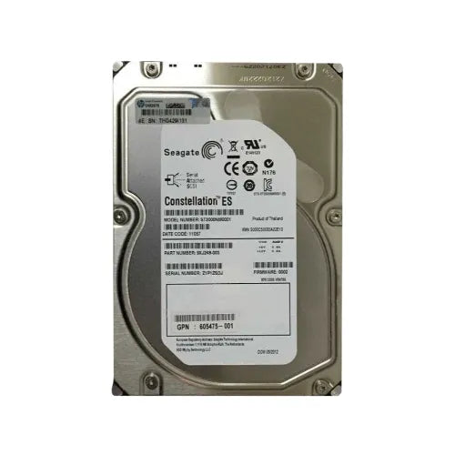 605475-001-RFB - HP 2TB 7200RPM SAS 6Gb/s Hot Pluggable Dual Port LFF 3.5-Inch Midline Hard Drive for MSA SAN Storage Arrays