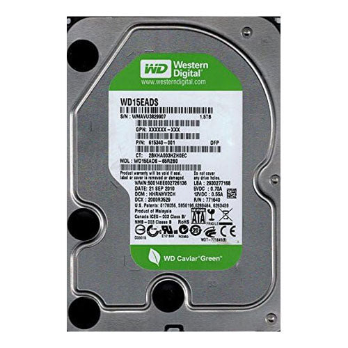 615340-001 HP 1.5TB 5400RPM SATA 3Gb/s 3.5-Inch Hard Drive