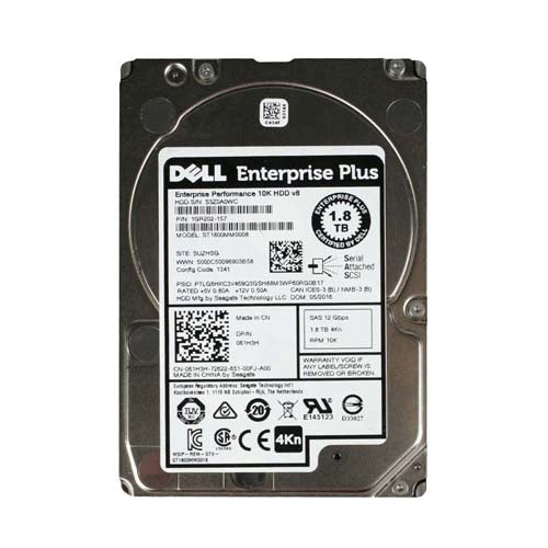 61H3H Dell 1.8TB 10000RPM SAS 12Gb/s Hot-Pluggable 2.5-Inch Hard Drive with Tray for EqualLogic Storage Array