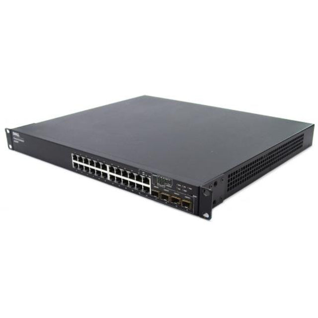 6224P - Dell PowerConnect 6200 Series 6224P 24 x Ports PoE 1000Base-T + 4 x Shared SFP Combo Ports Layer3 Managed 1U Rack-mountable Gigabit Ethernet Network Switch