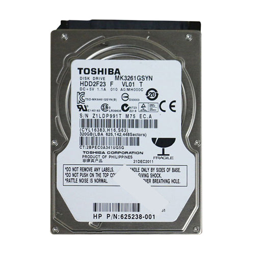 625238-001 HP 320GB 7200RPM SATA 3Gb/s 16MB Cache SFF 2.5-inch Hard Drive
