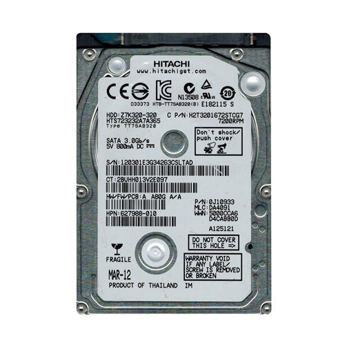 627988-010 HP 320GB 7200RPM SATA 3Gb/s 16MB Cache 2.5-inch Hard Drive