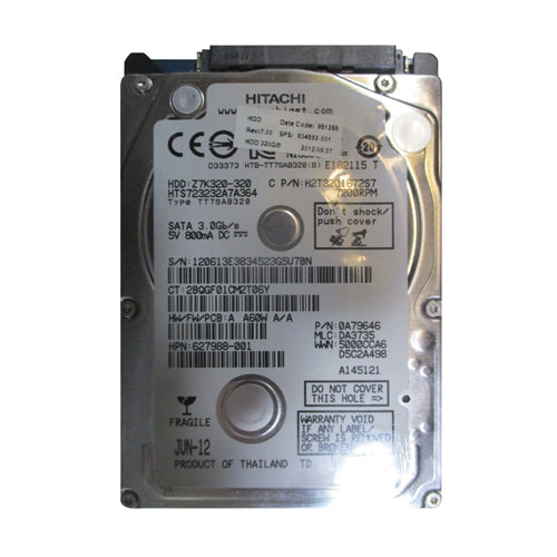 634882-001 HP 320GB 7200RPM SATA 3.5-Inch Hard Drive