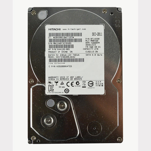 644126-001 HP 2TB 7200RPM SATA 6Gb/s 3.5-Inch Midline Hard Drive