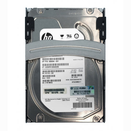 647276-002 HP 500GB 7200RPM SATA 6Gb/s LFF Hot-Swappable 3.5-inch Midline Hard Drive
