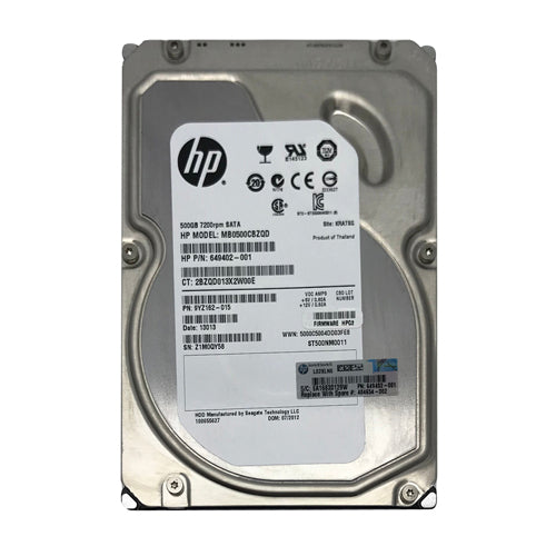649402-001 HP 500GB 7200RPM SATA 1.5Gb/s NHP LFF 3.5-inch Hard Drive for ProLiant Server