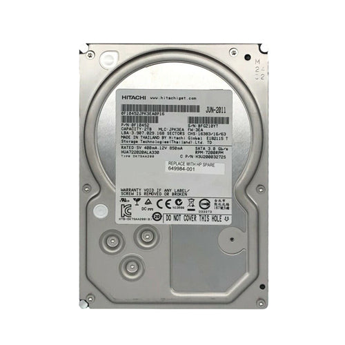 649984-001 HP 1TB 7200RPM SATA 3Gb/s NCQ 32MB Cache Hot-Pluggable 3.5-inch Midline Hard Drive