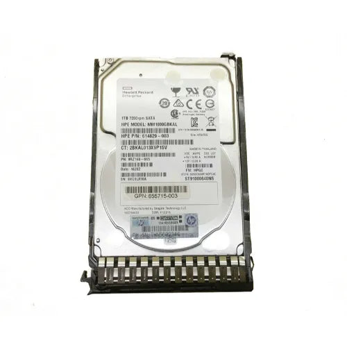 655710-B21-RFB - HP 1TB 7200RPM SATA 6Gb/s Hot-Pluggable (512n) SFF 2.5-Inch Midline Hard Drive with Smart Carrier for Gen8/9 ProLiant Server/Storage Array