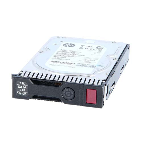 658102-001 HP 2TB 7200RPM SATA 6Gb/s Hot-Swappable 512n 3.5-Inch Midline Hard Drive for ProLiant Servers And Storage Arrays