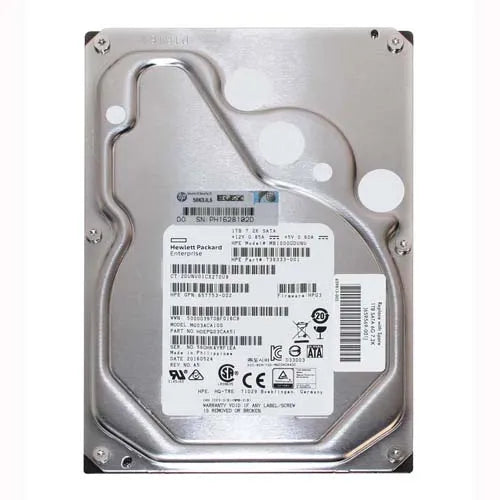 659569-001 HP 1TB 7200RPM Midline SATA 6Gb/s 3.5-Inch Hard Drive
