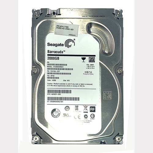 662623-003 HP 2TB 7200RPM SATA 6Gb/s 64MB Cache 3.5-inch Hard Drive