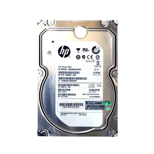 695503-004-RFB - HP 4TB 7200RPM SATA 3Gb/s Hot-Swappable 512 3.5-Inch Midline Hard Drive for ProLiant Servers