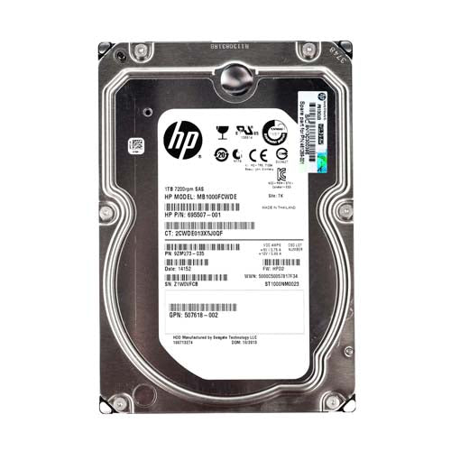 695507-001 HP 1TB 7200RPM SAS 3Gb/s LFF Hot-Pluggable Dual Port 3.5-inch Midline Hard Drive with Tray for Gen1/7 ProLiant Server/Storage Array