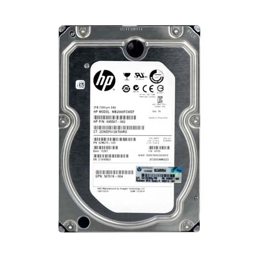 695507-002 HP 2TB 7200RPM SAS 6Gb/s Dual Port 3.5-Inch Midline Hard Drive