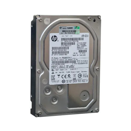 695996-002-GEN - HP 3TB 7200RPM SATA 6Gb/s Hot-Swappable 512n 3.5-Inch Midline Hard Drive for ProLiant Servers