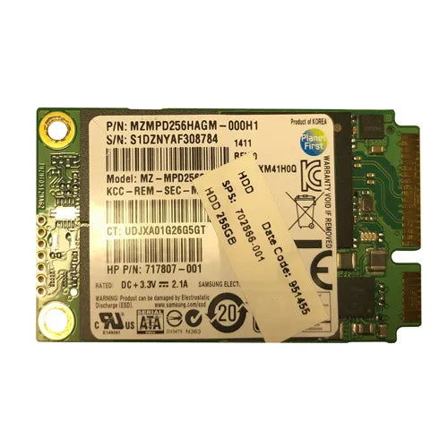 702866-001 HP 256GB Multi-Level Cell SATA 6Gb/s mSATA Solid State Drive