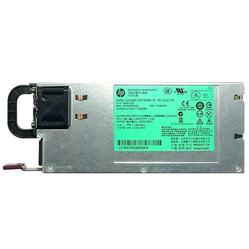 717359-B21 HP 1200-Watts 200-277V AC 50-60Hz Common Slot Platinum Hot-Pluggable Power Supply for ProLiant ML350/DL380/DL388P Gen8 Server