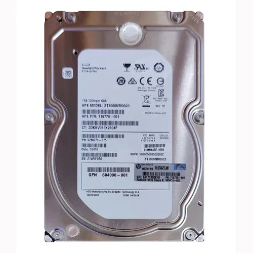 719770-001 HP 1TB 7200RPM SATA 6Gb/s 128MB Cache 3.5-Inch Hard Drive