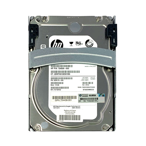 724438-001 HP 4TB 7200RPM SATA 6Gb/s 128MB Cache LFF 3.5-inch Hard Drive with Smart Carrier