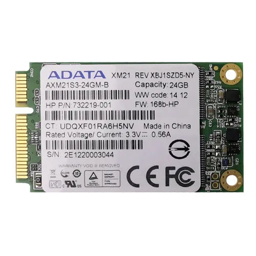 732219-001 HP 24GB SATA 6Gb/s mSATA Solid State Drive