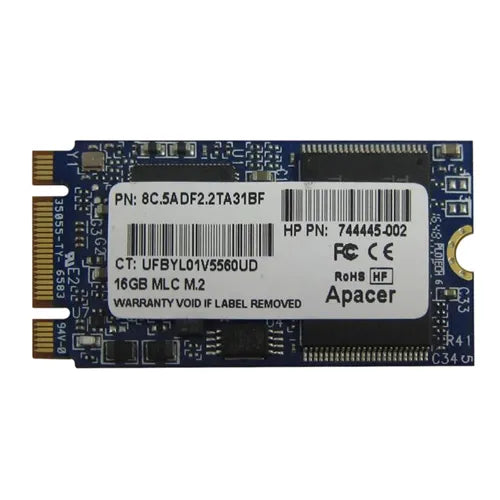 744445-002 HP 16GB Multi-Level Cell M.2 Solid State Drive