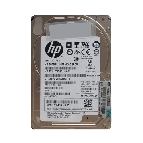765468-002 HP 1TB 7200RPM SATA 6Gb/s 3.5-Inch Hard Drive
