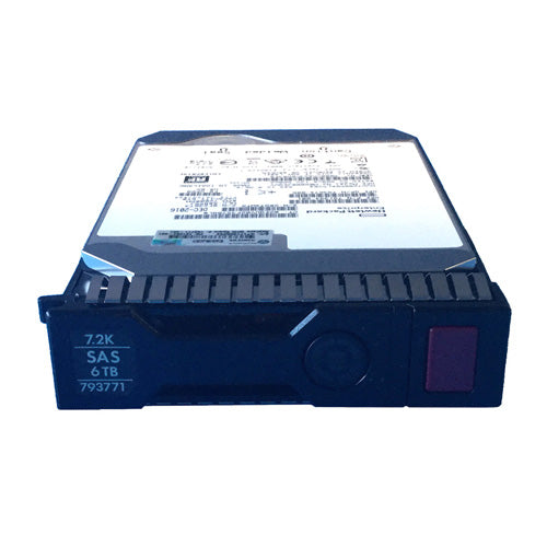 793771-001 HP 6TB 7200RPM SAS 12Gb/s Hot-Pluggable (512e) LFF 3.5-inch Midline Hard Drive with Smart Carrier for Gen8/9 ProLiant Server